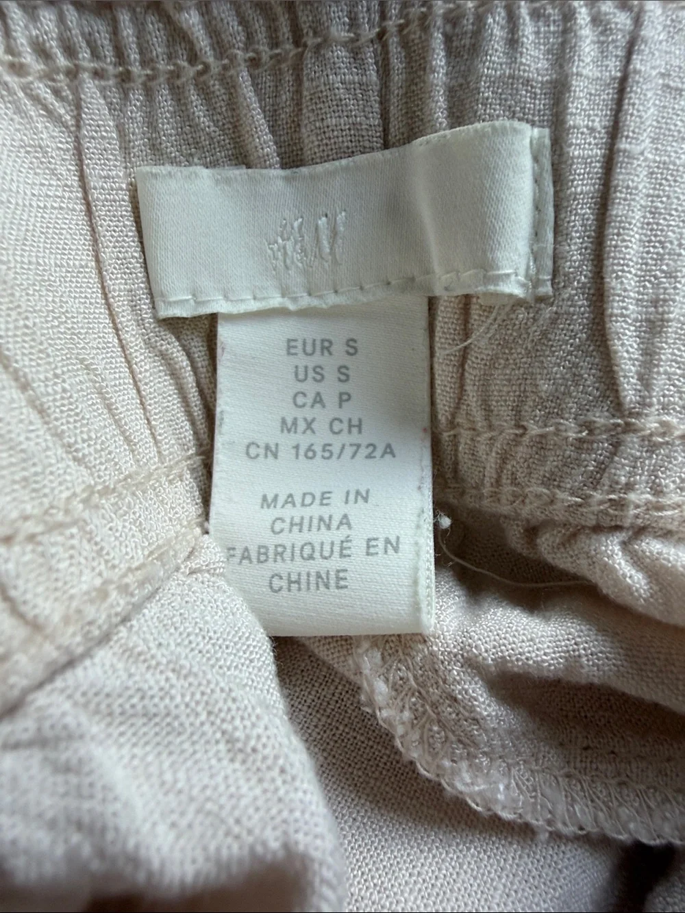 H&M Men’s Wide-Leg Chinos in Light Beige